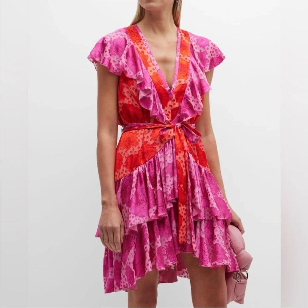Le Superbe Aurora Flora Lil Flirt Ruffle Mini Dress - Picture 1 of 16